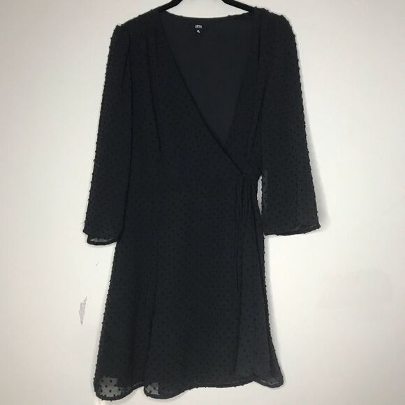 Lucca Sz M Black Wraparound Dress - Picture 1 of 7